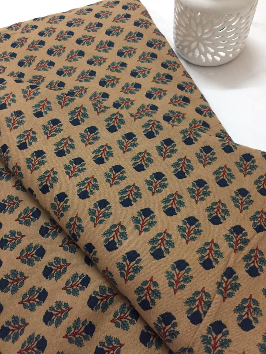 Printed Cotton slub fabric