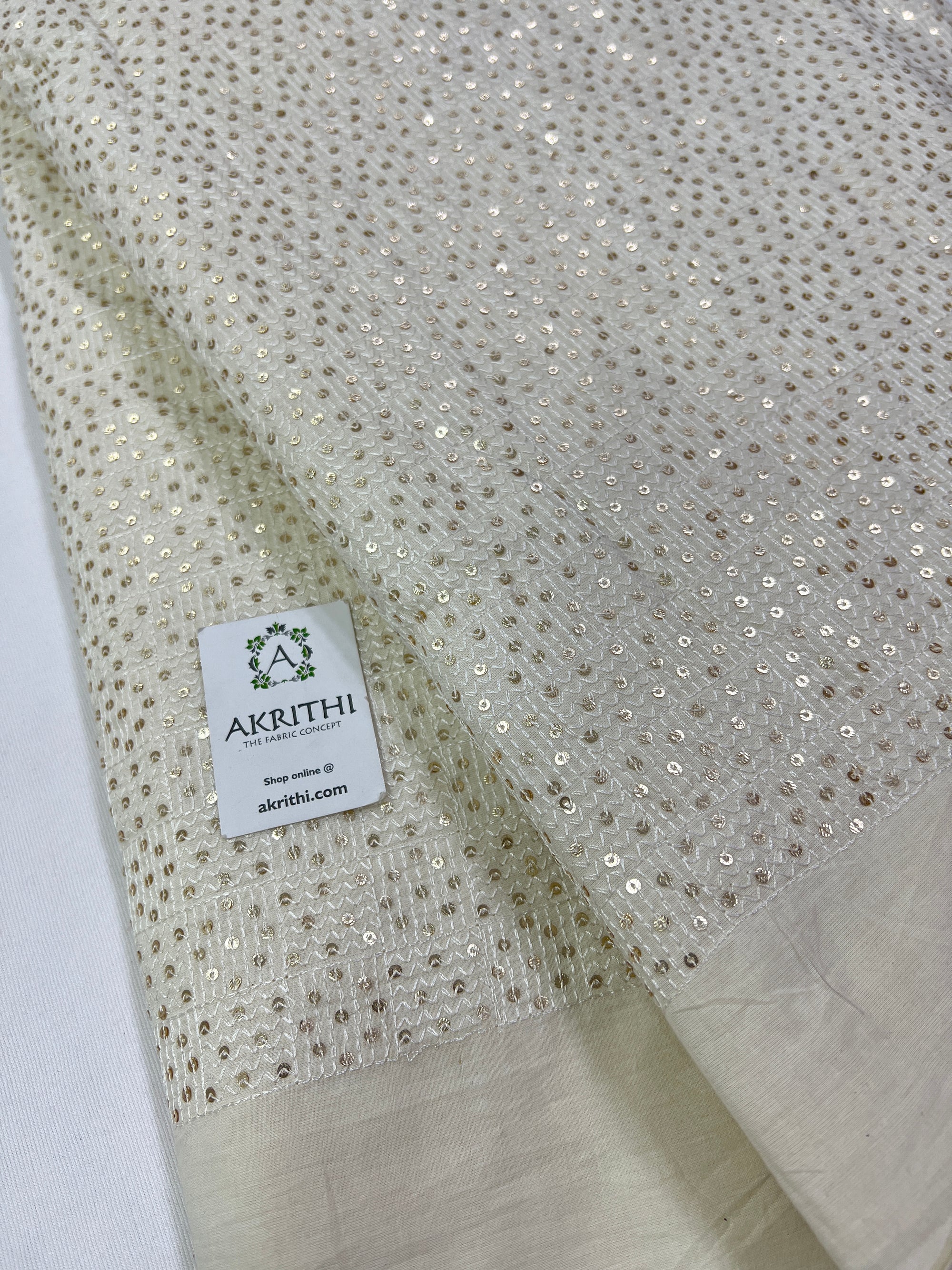 Pure Cotton embroidered fabric