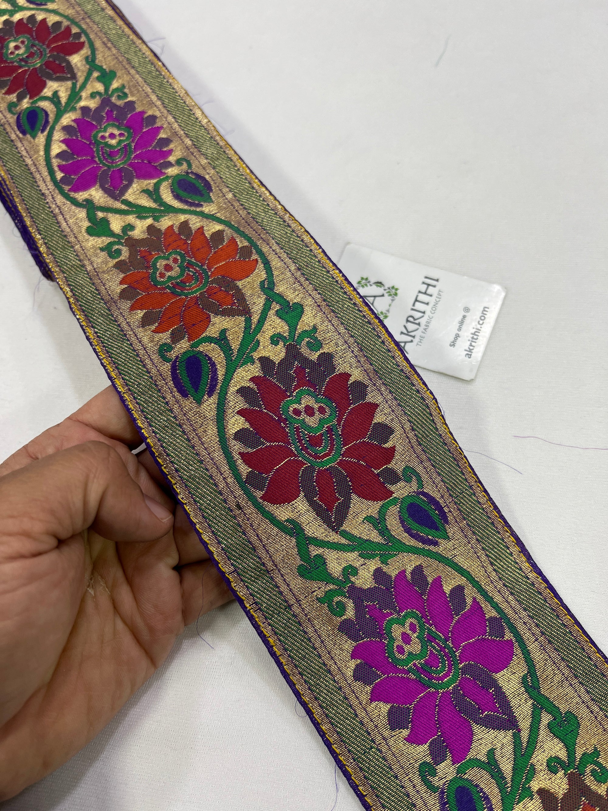 Handloom Banarasi lace 9 metres roll