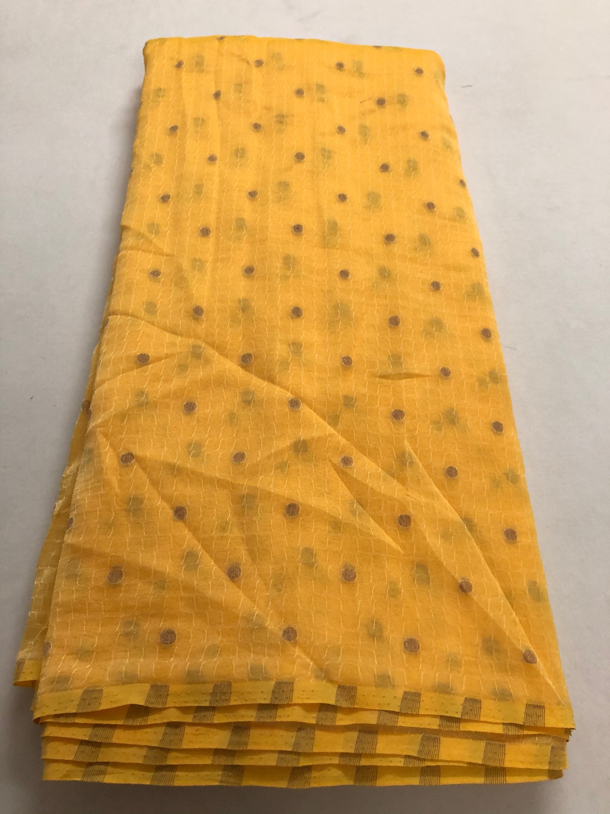 Self woven butti chiffon fabric