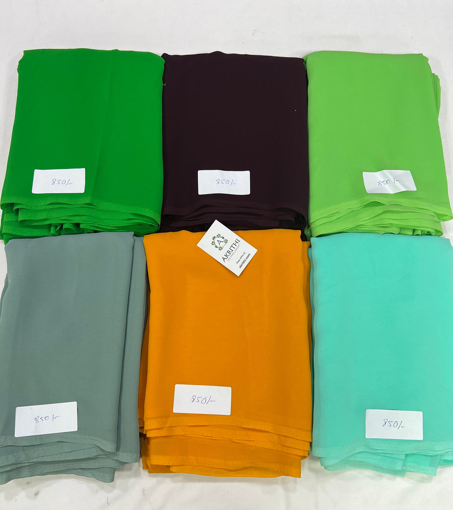 Plain Georgette Fabric Akrithi plain-georgette-fabric-akrithi