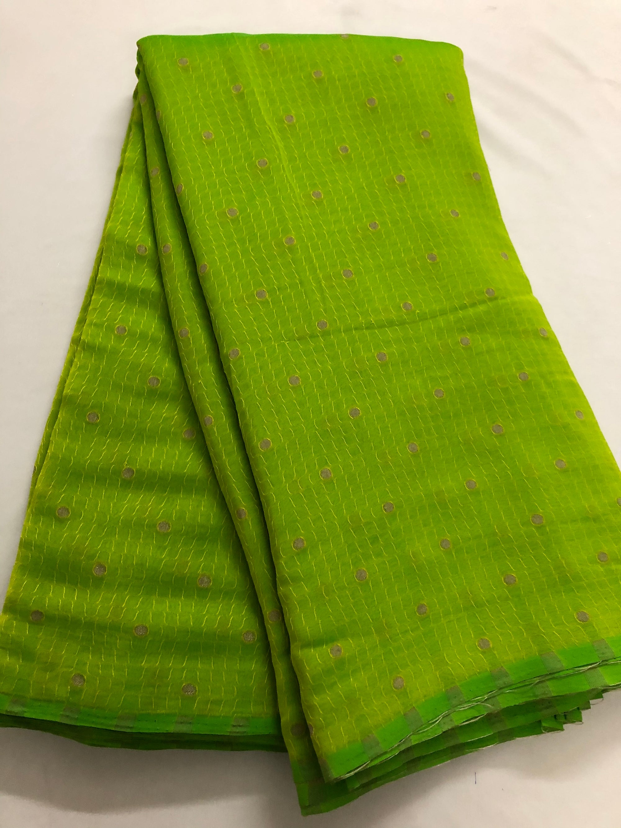 Self woven butti chiffon fabric