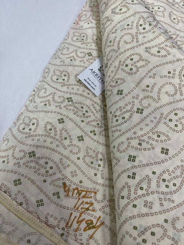 Digital printed silk fabric