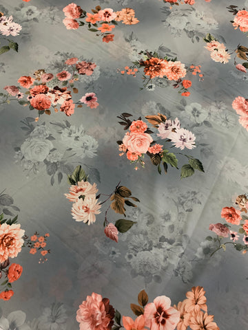 Digital floral Printed georgette fabric