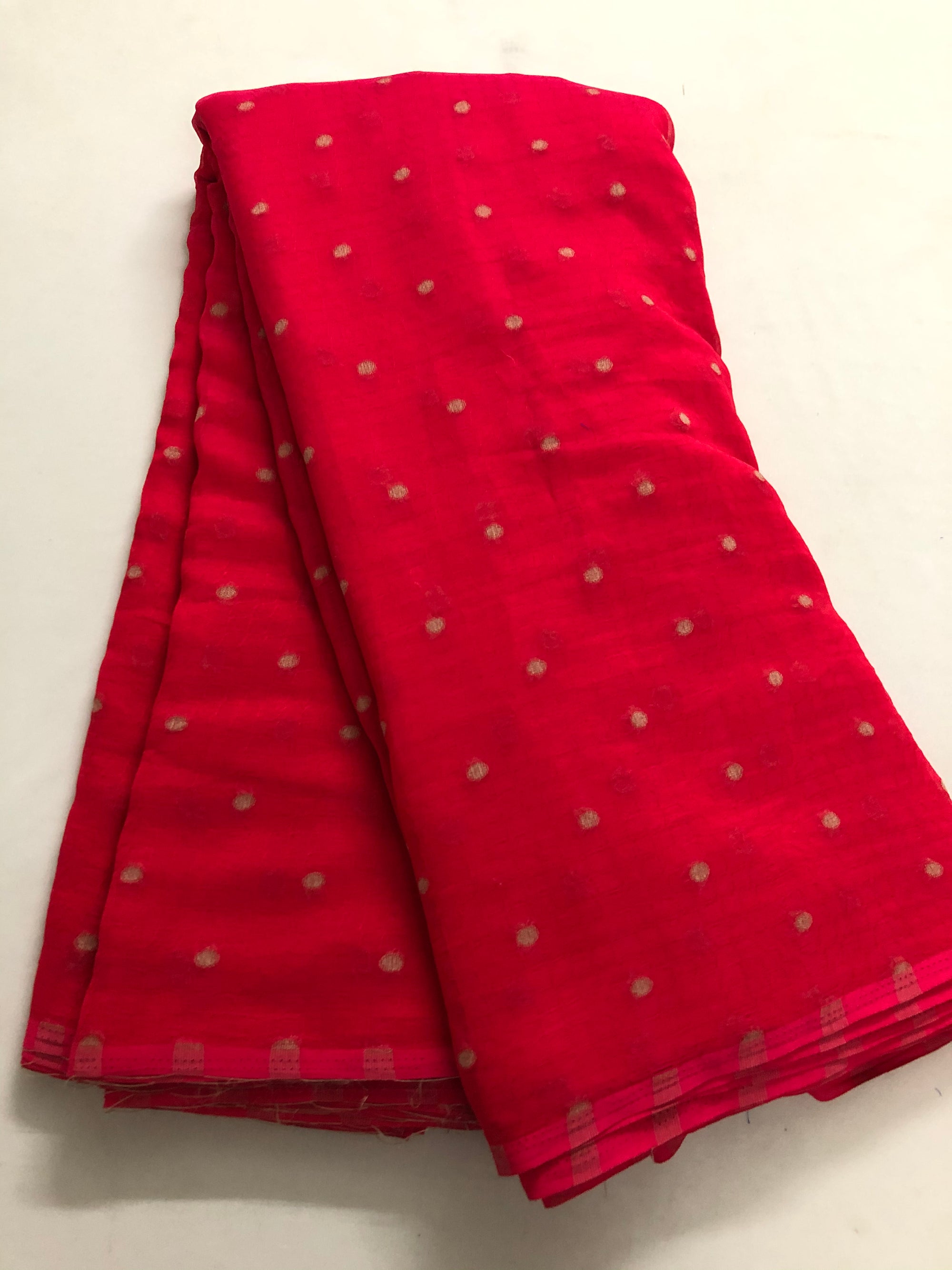 Self woven butti chiffon fabric