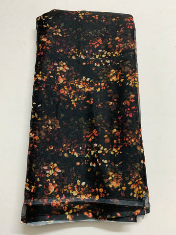 Digital floral Printed organza fabric