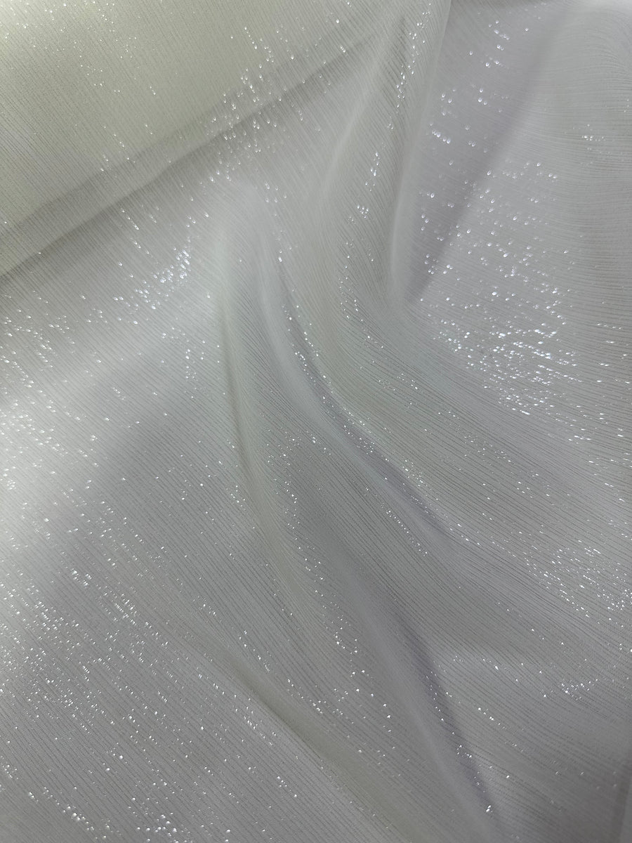 Dyeable Pure silk lurex chiffon fabric