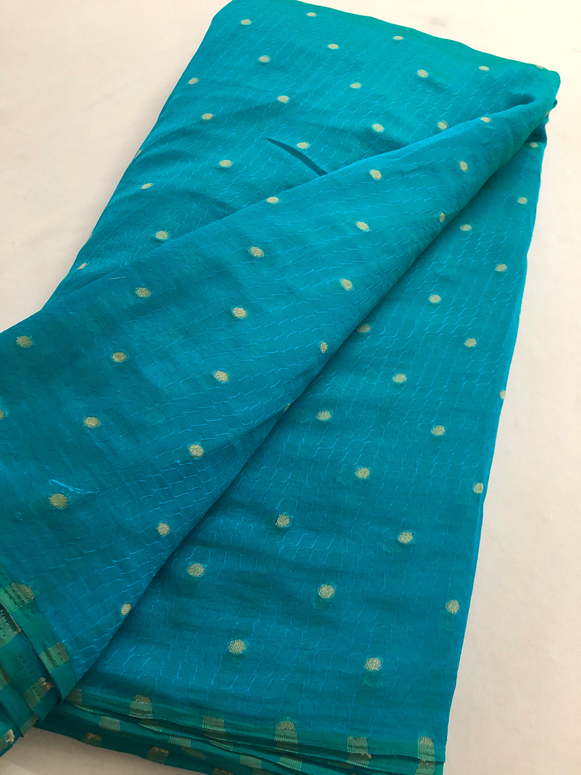 Self woven butti chiffon fabric