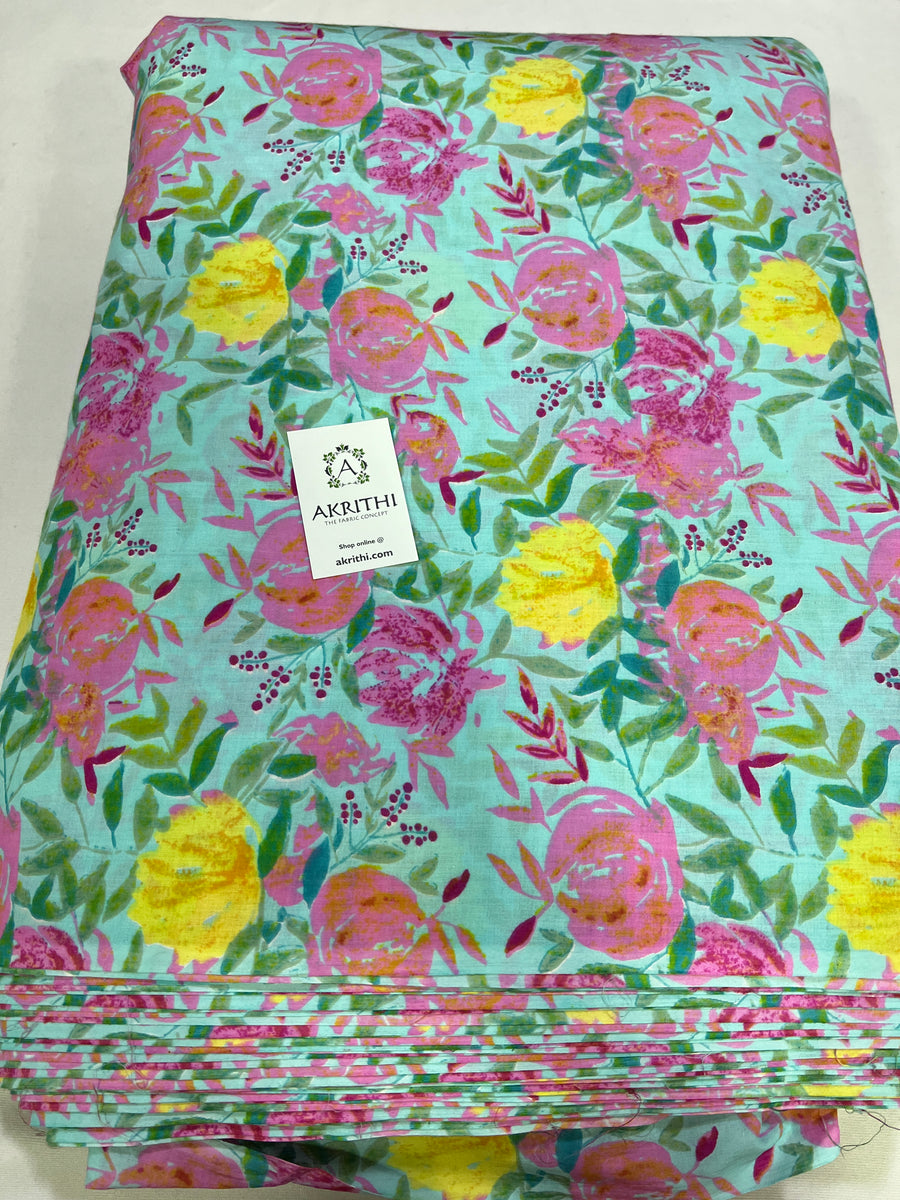 Printed pure cotton fabric