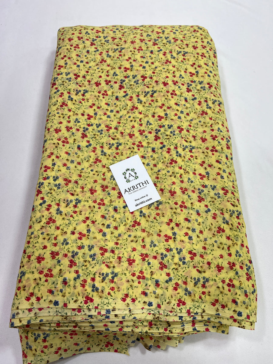 Floral printed georgette fabric 56 inches width