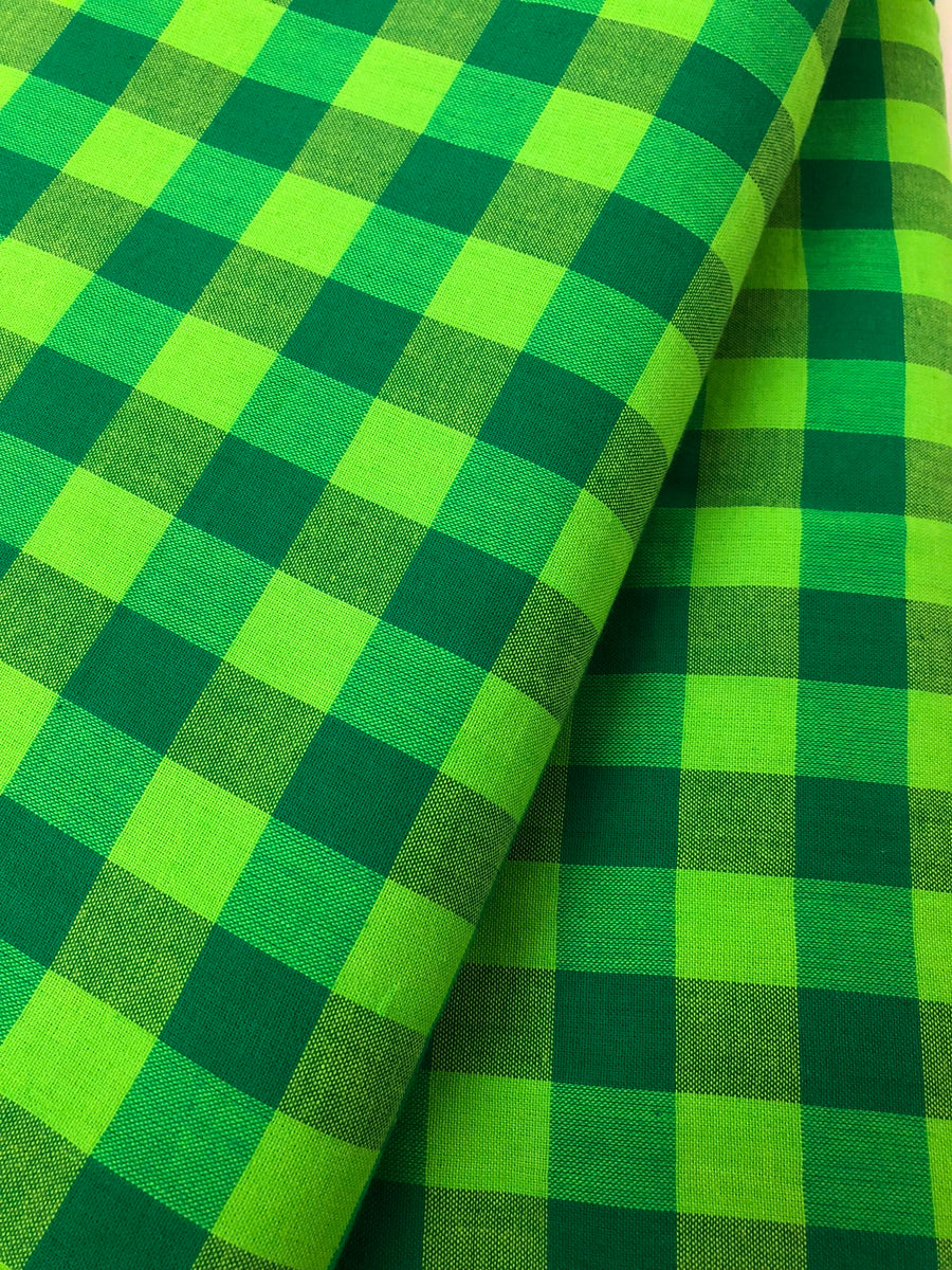Checkered  cotton fabric