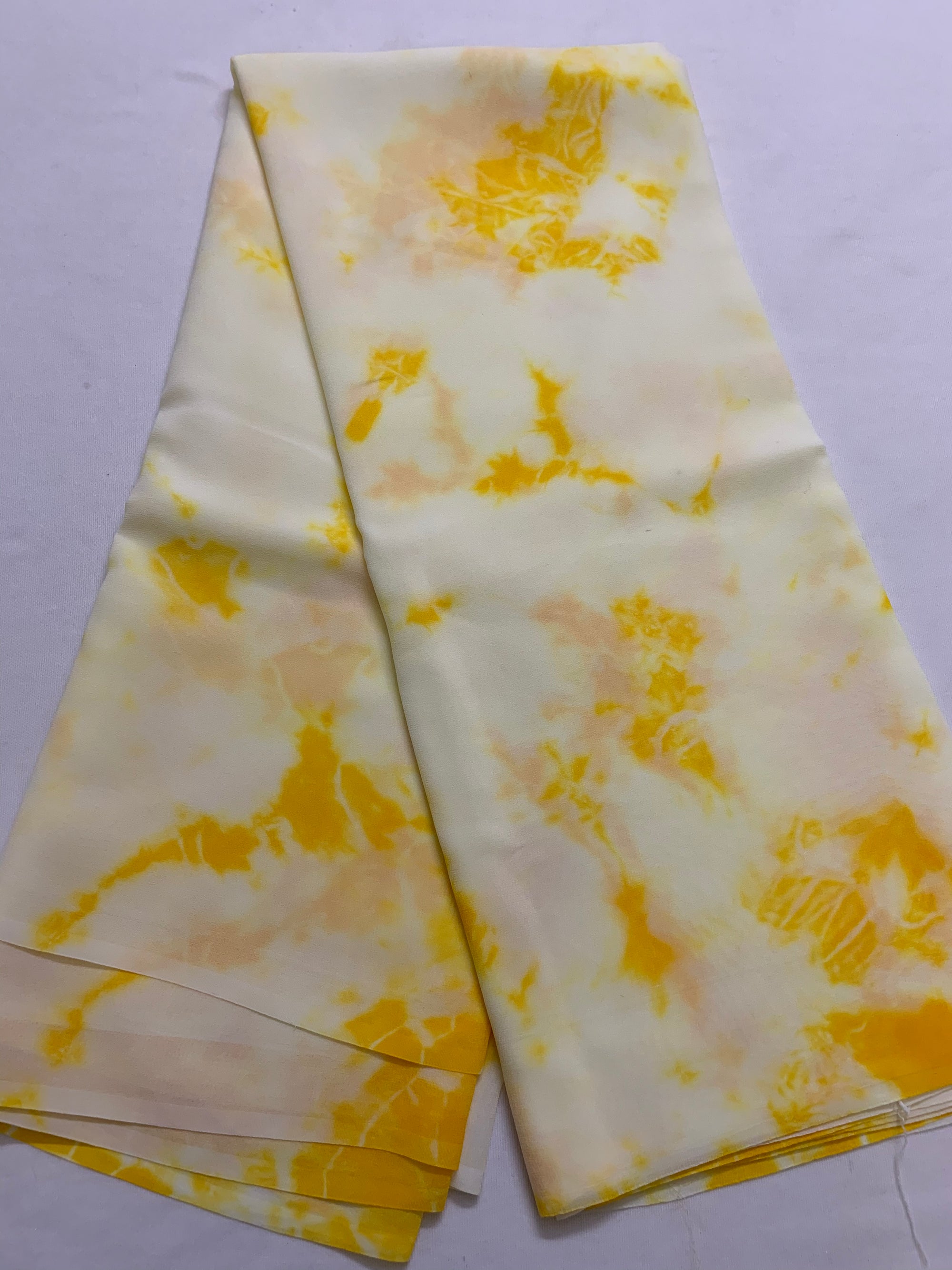 Shibori tie and dye pure georgette fabric