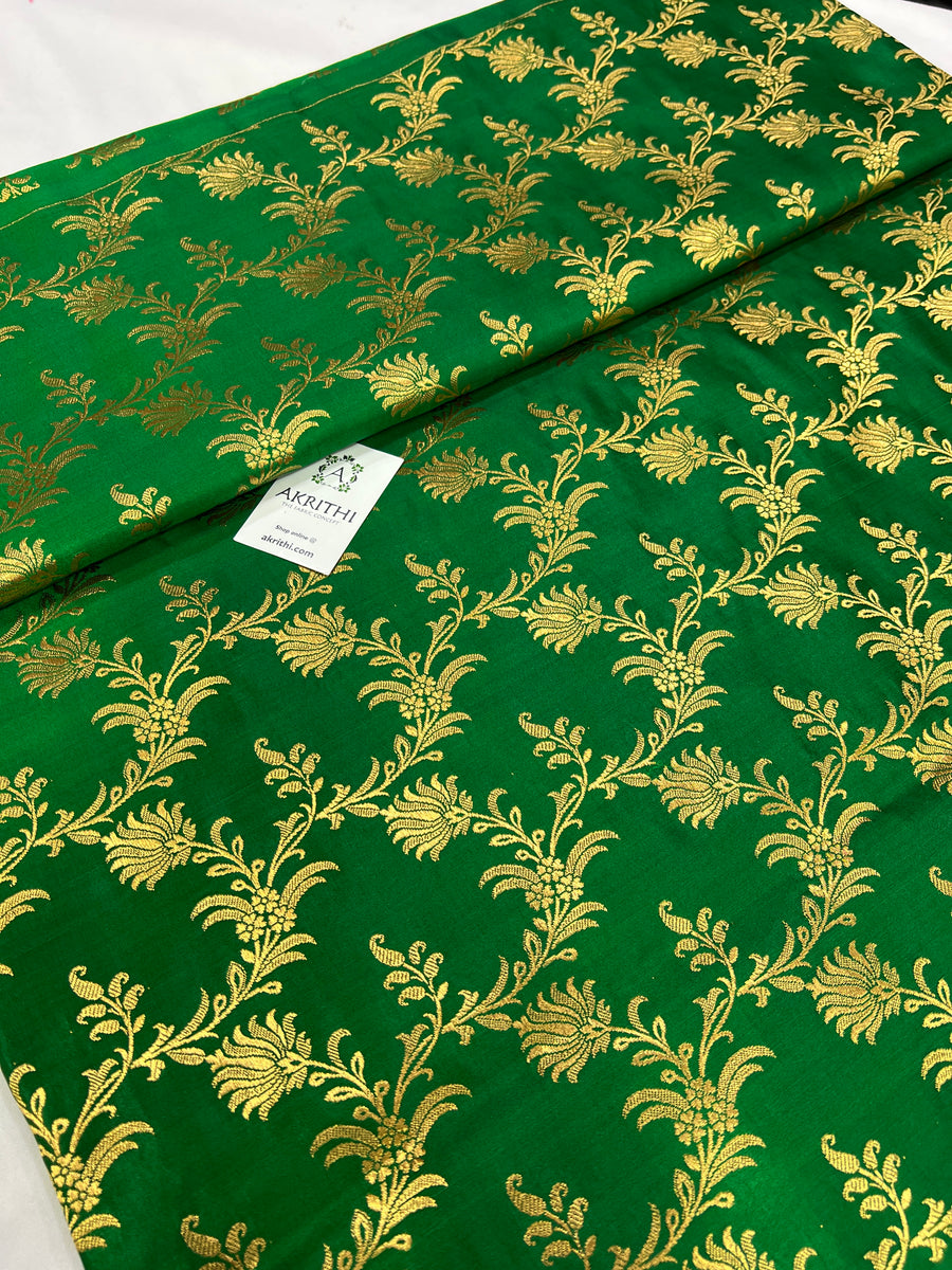 Handloom Banarasi brocade fabric 45 cms cut piece