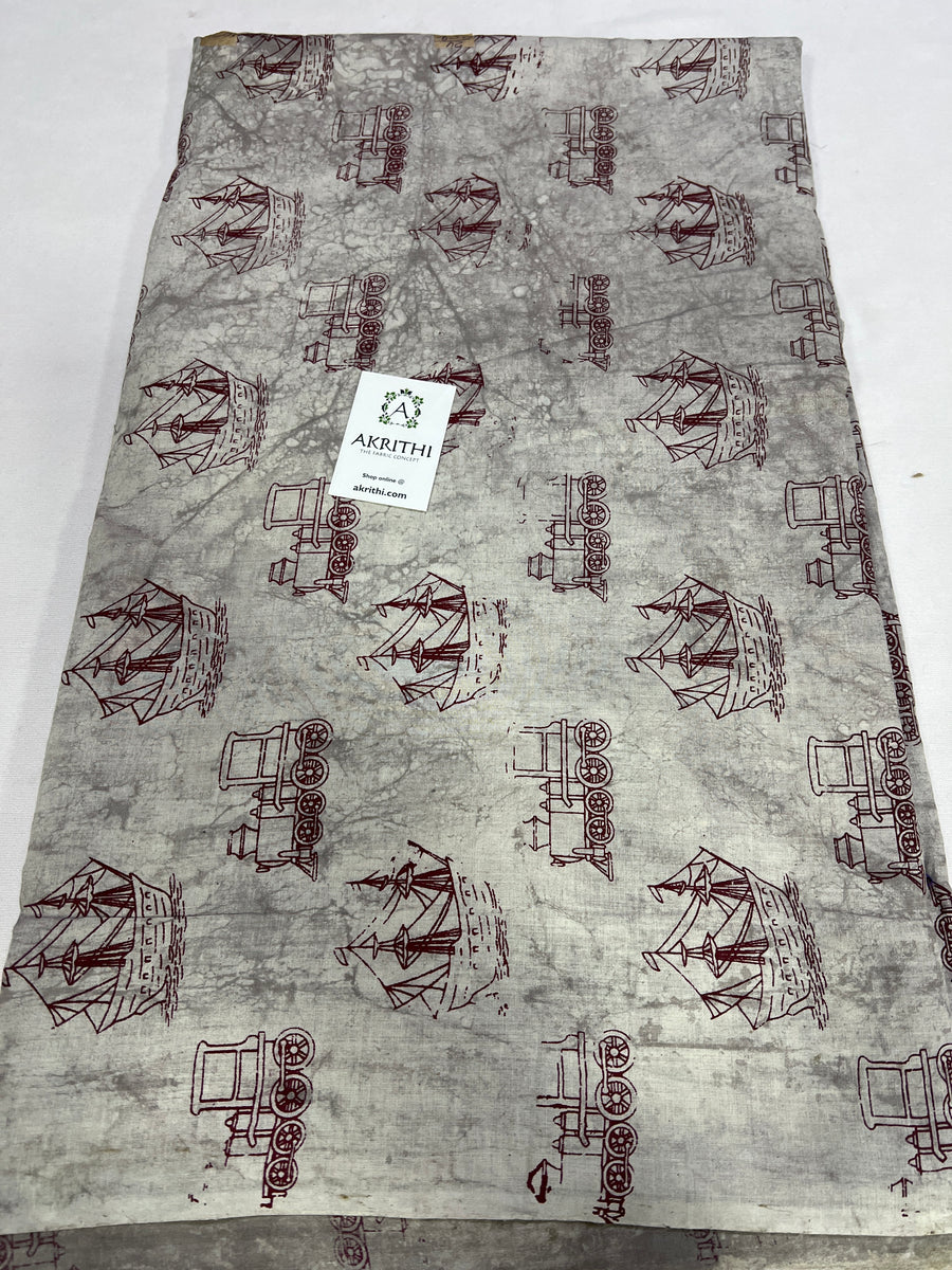 Dabu printed pure cotton fabric