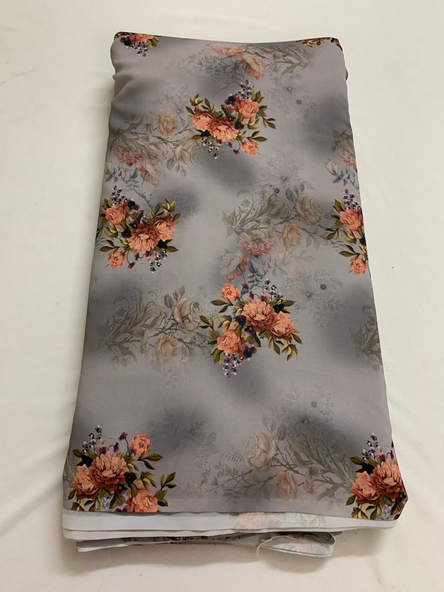 Digital floral Printed georgette fabric