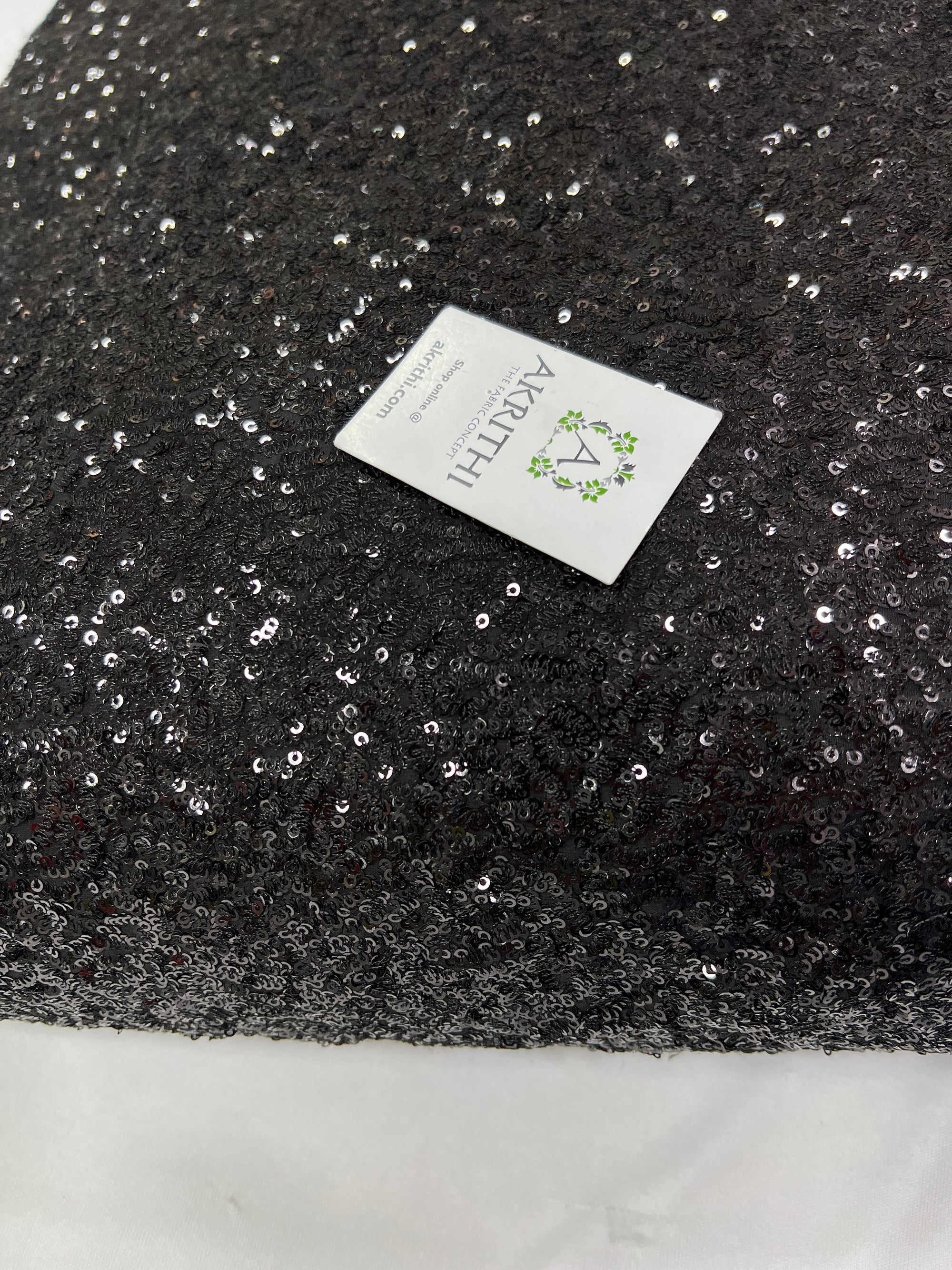 Sequins on pure georgette fabric