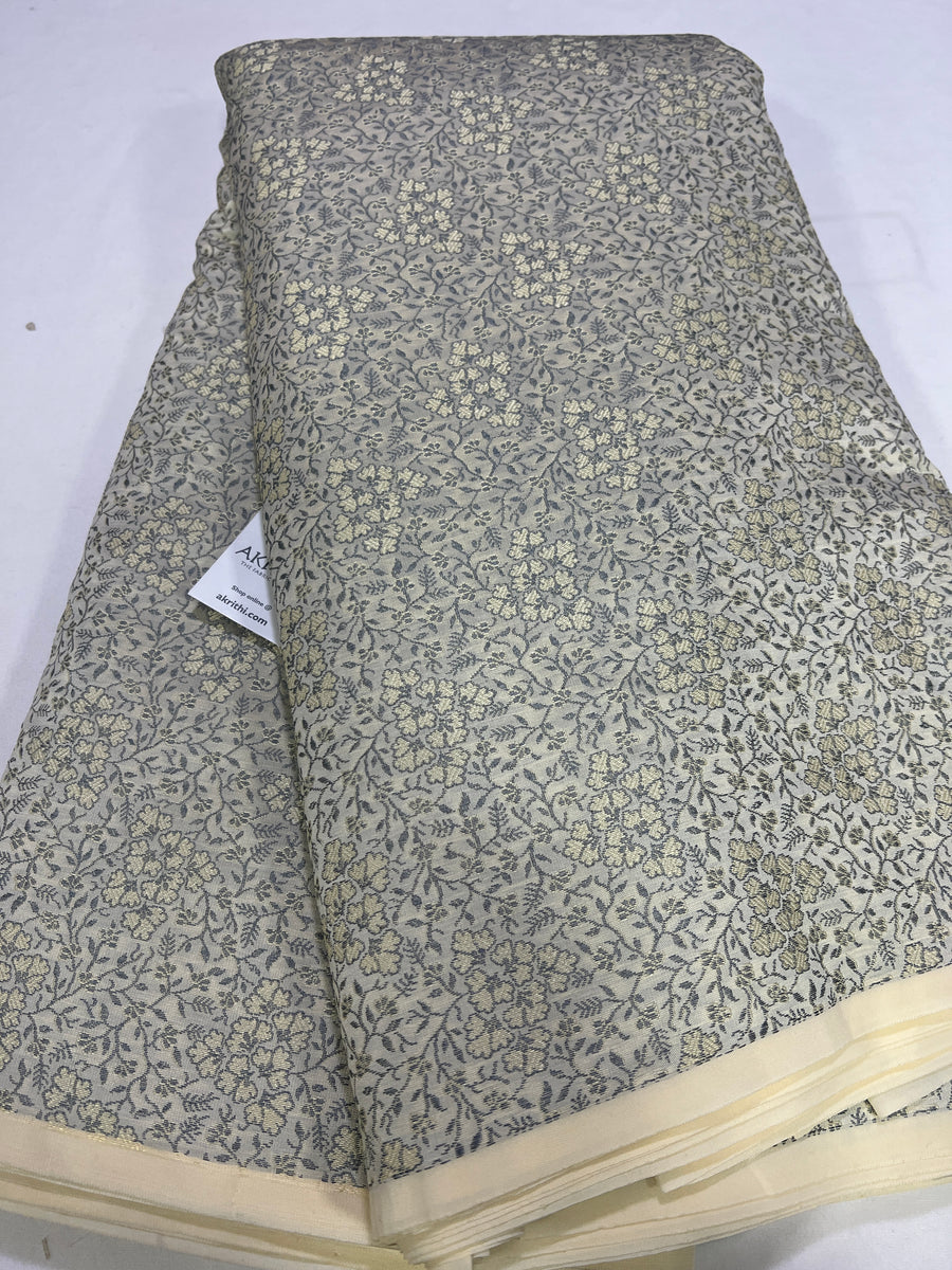 Banarasi brocade fabric without zari