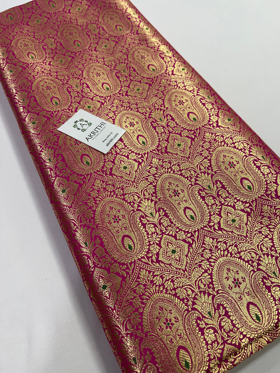 Handloom Banarasi brocade fabric 40 cms cut