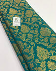 Banarasi brocade fabric blue