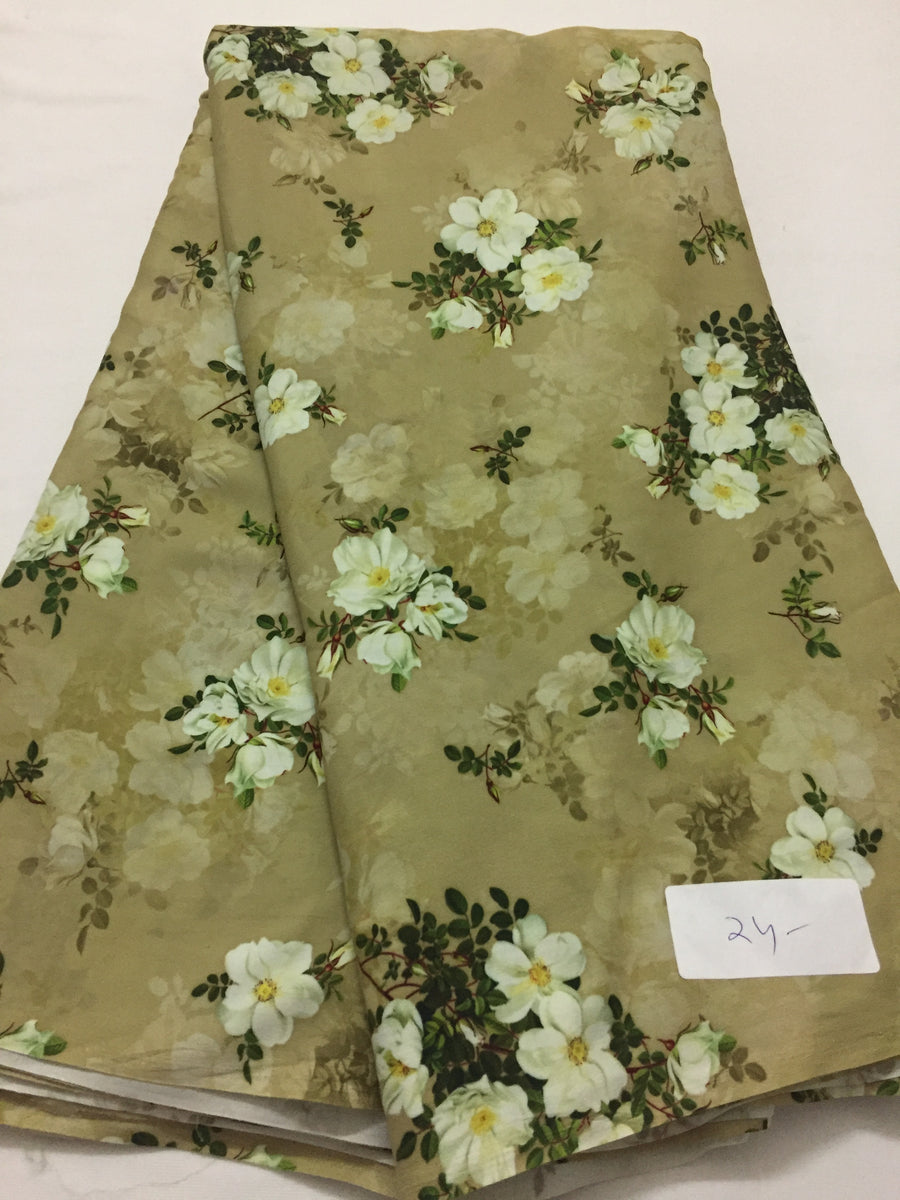 Printed crepe fabric