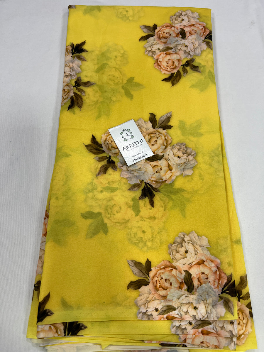 Digital floral printed georgette fabric