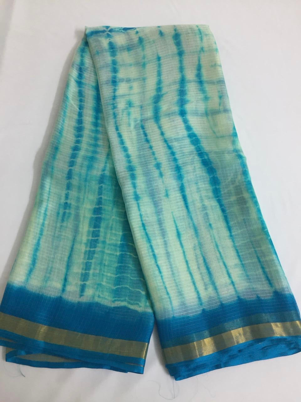 Tie and dye pure kota silk saree