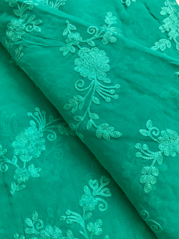 Embroidery on georgette fabric