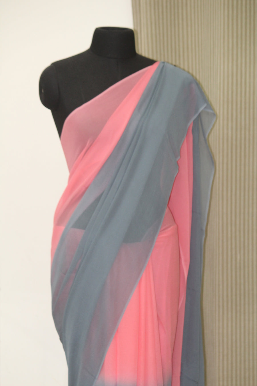 Shaded pure silk georgette saree