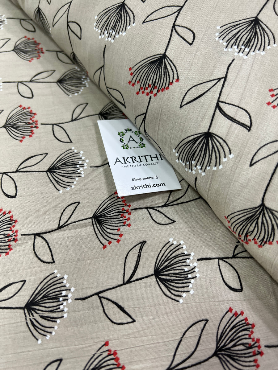 Printed pure cotton fabric