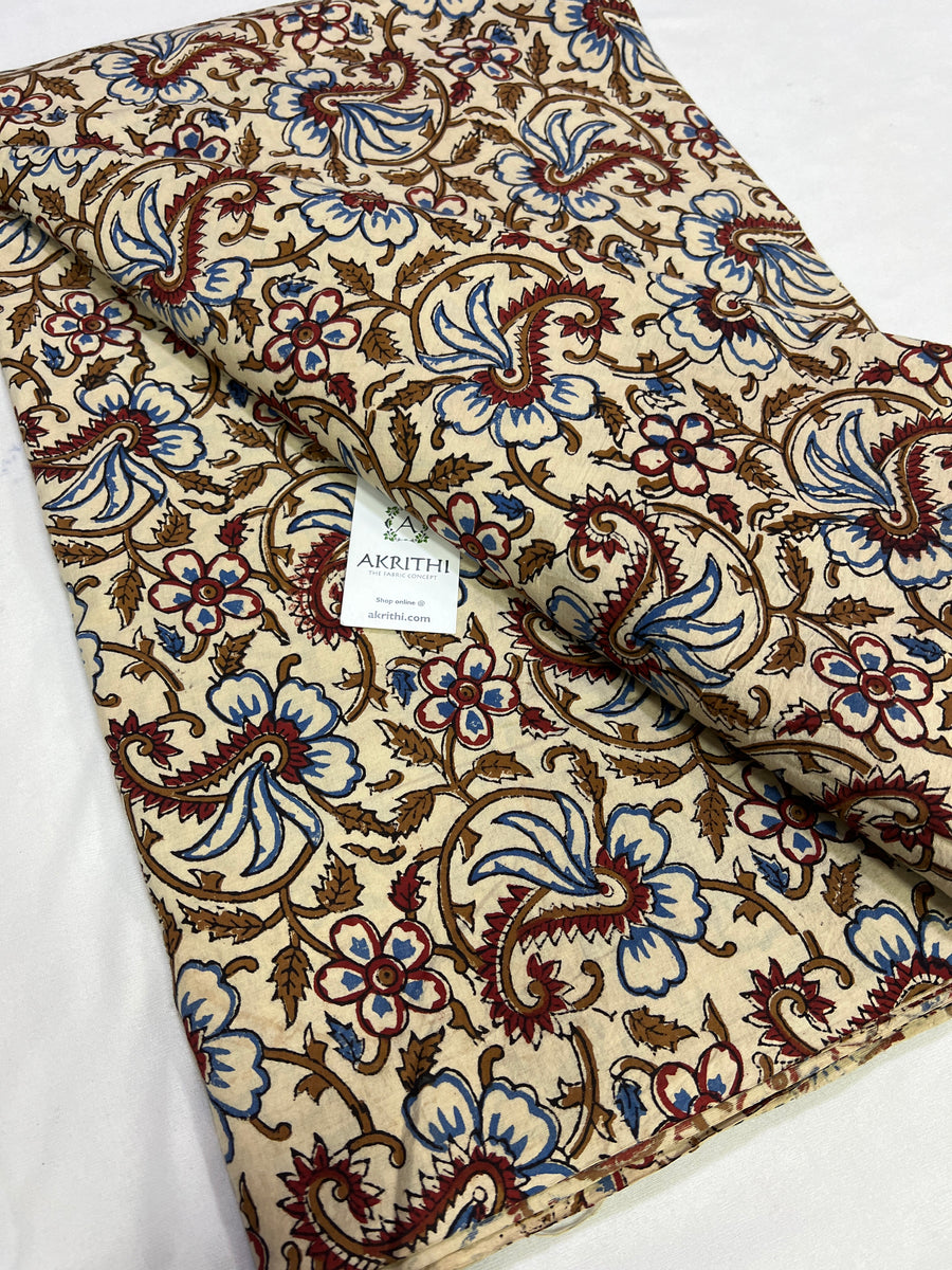 Hand block Printed pure cotton fabric