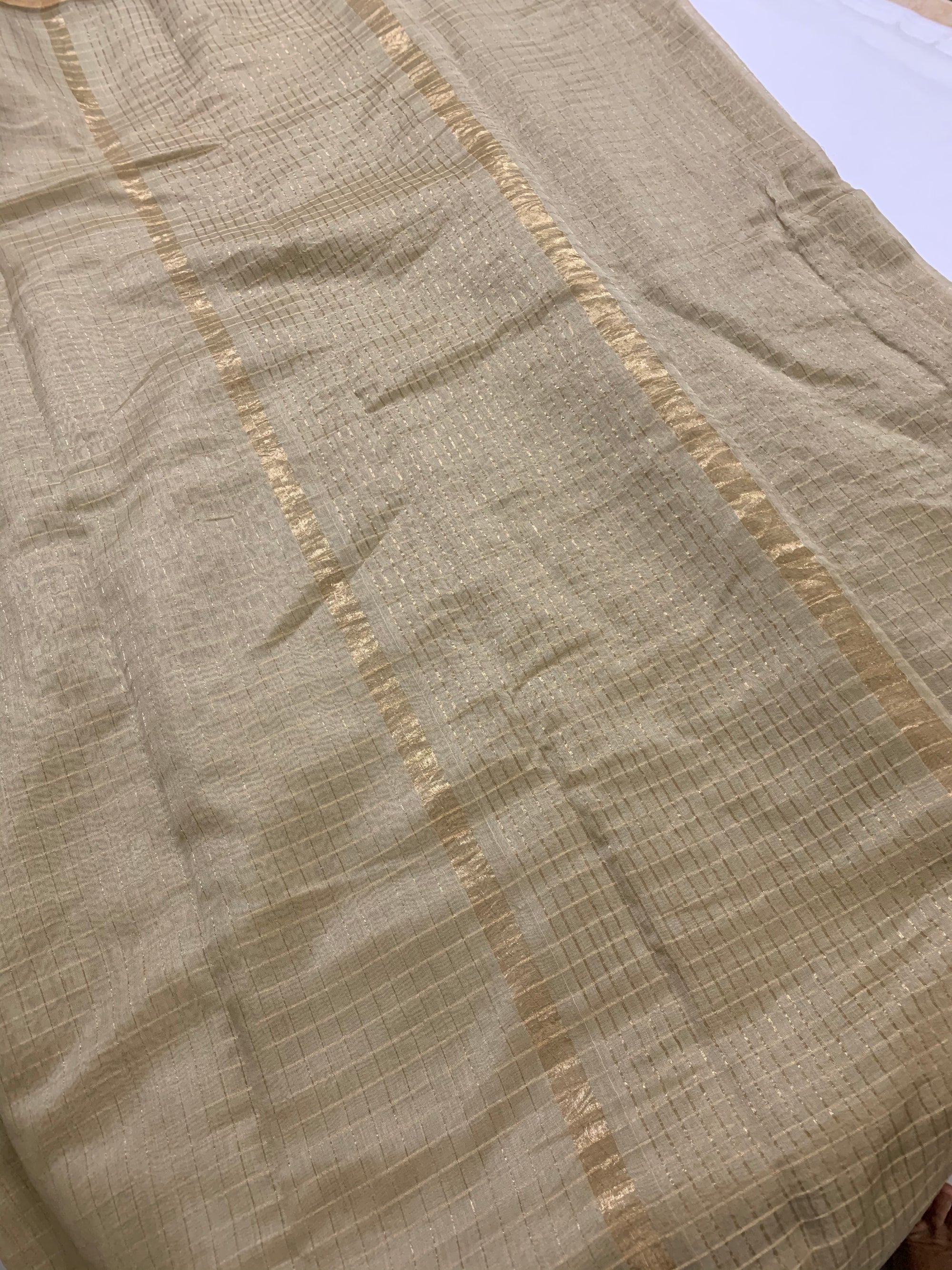 Pure chanderi checks saree