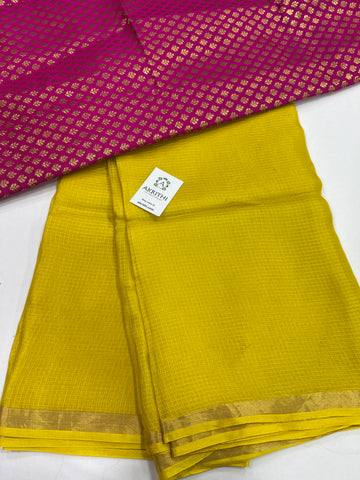 Pure Kota silk saree with banarasi blouse