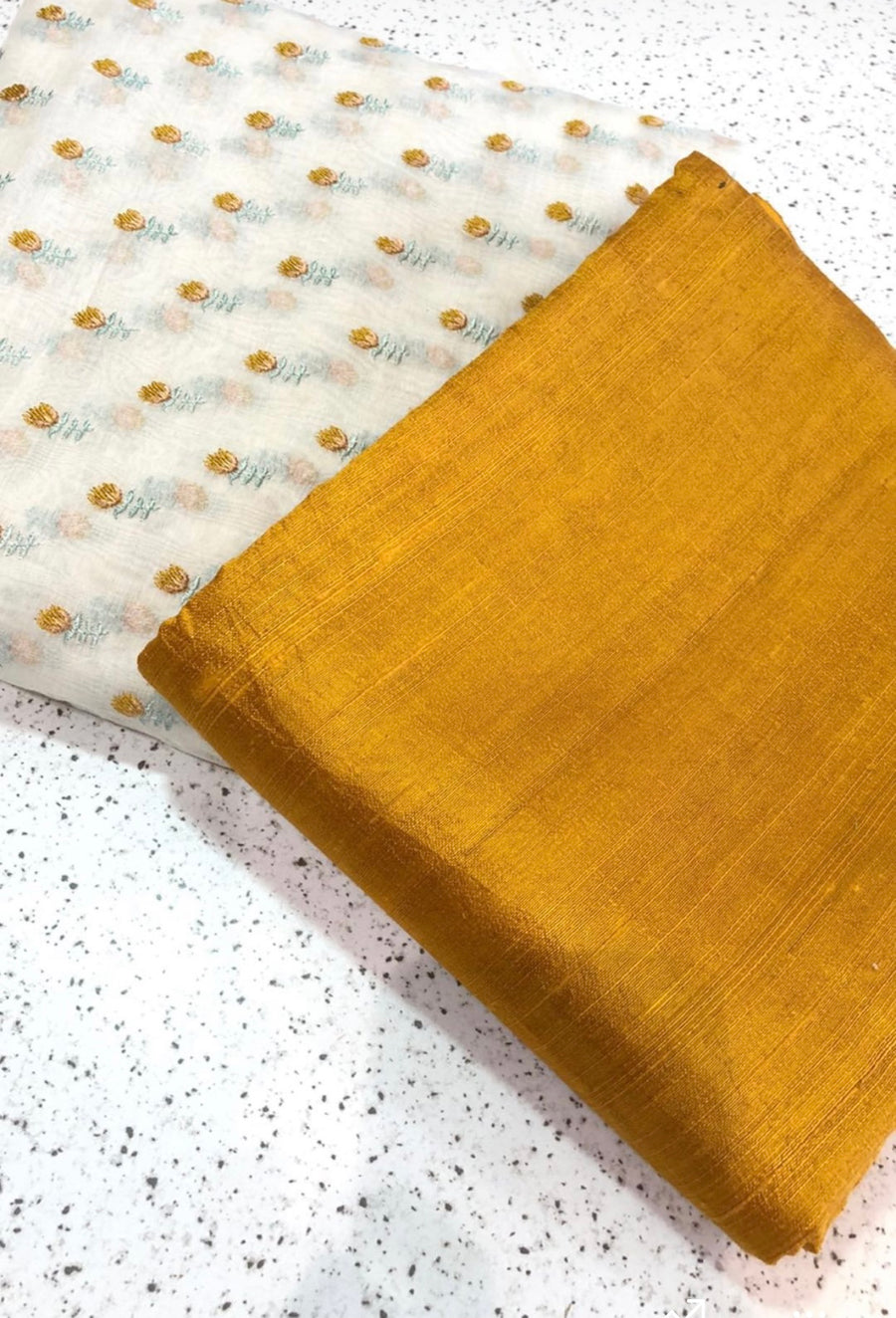 Pure raw silk saree with handloom chanderi blouse