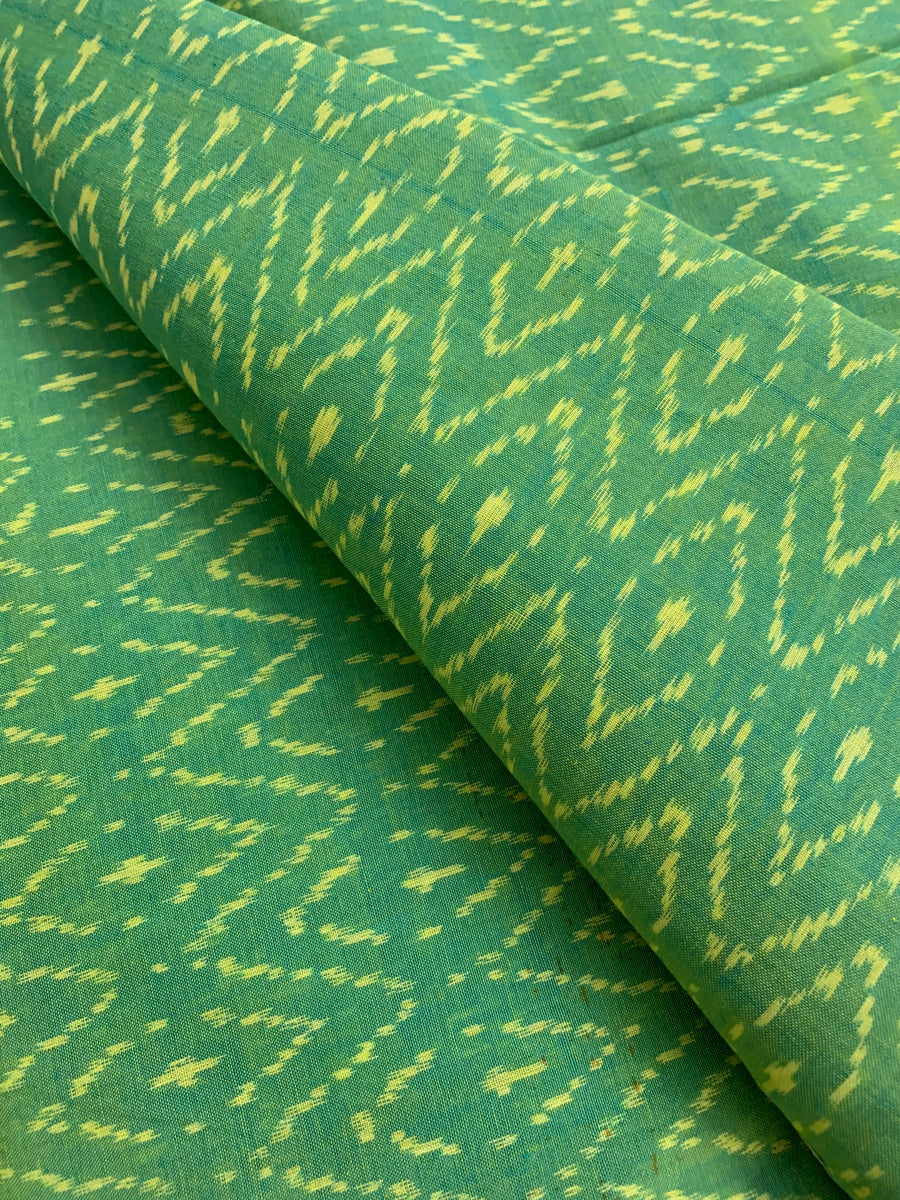 Ikat mercerised cotton fabric