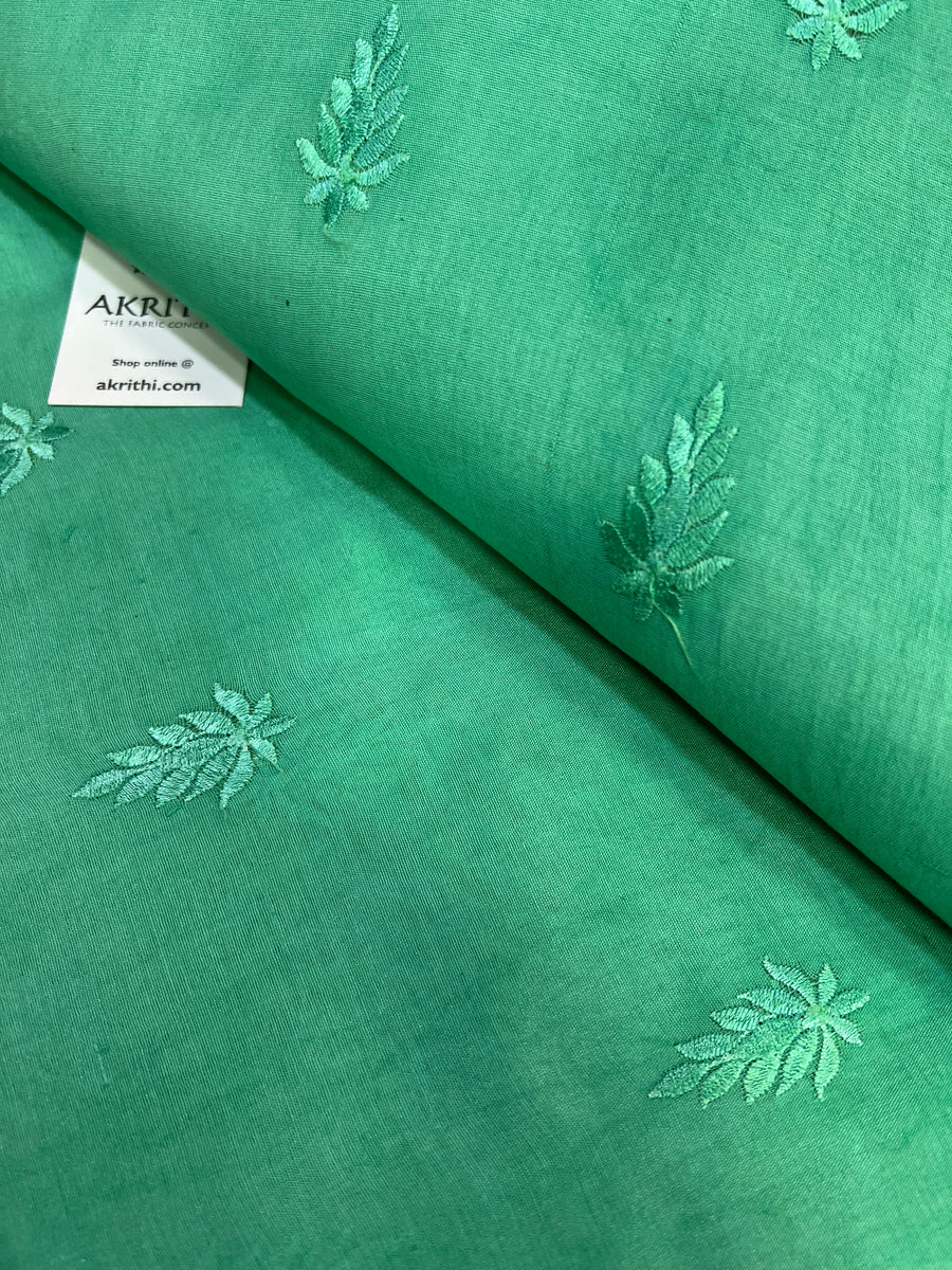 Chanderi embroidered fabric