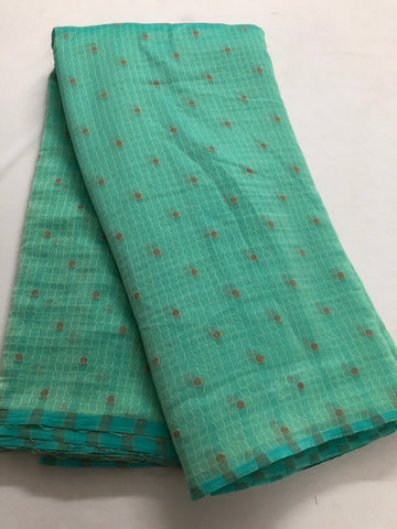 Self woven butti chiffon fabric