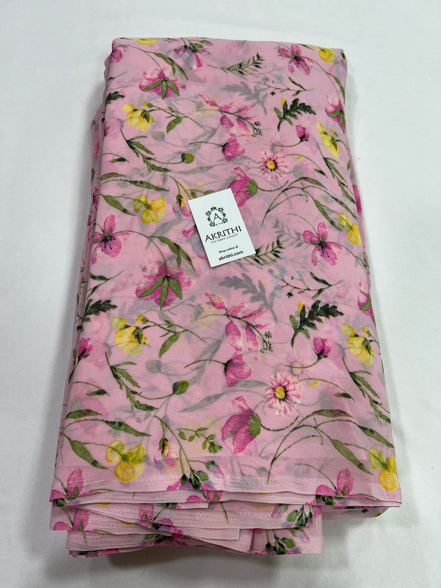 Floral printed georgette fabric 56 inches width