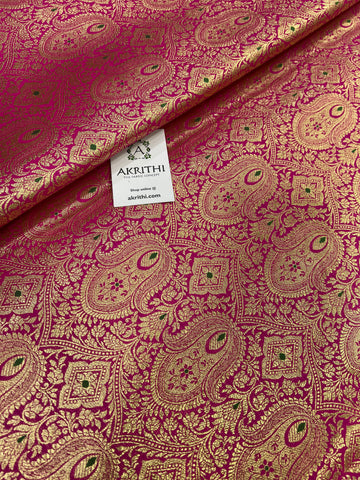 Handloom Banarasi brocade fabric 40 cms cut