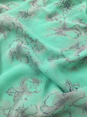 Printed georgette fabric