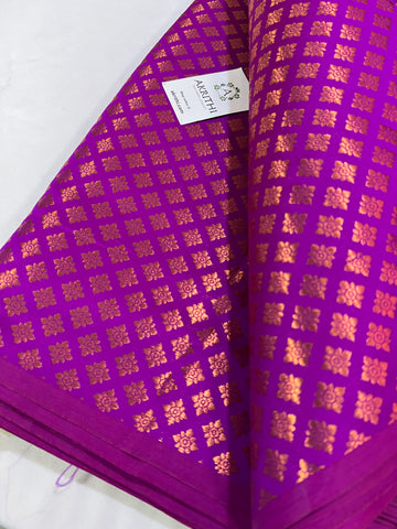 Banarasi brocade fabric with copper zari