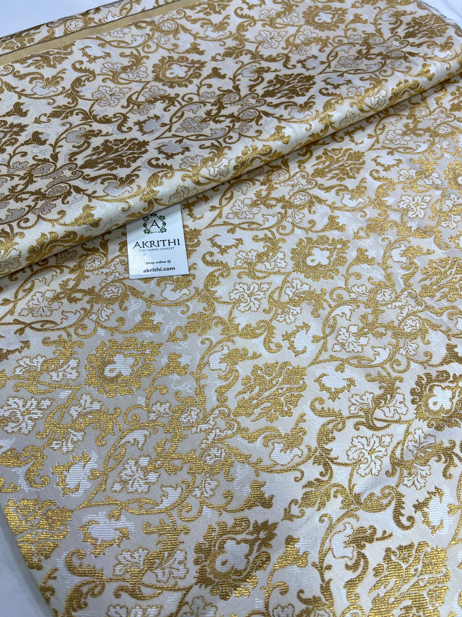 Handloom Banarasi brocade fabric