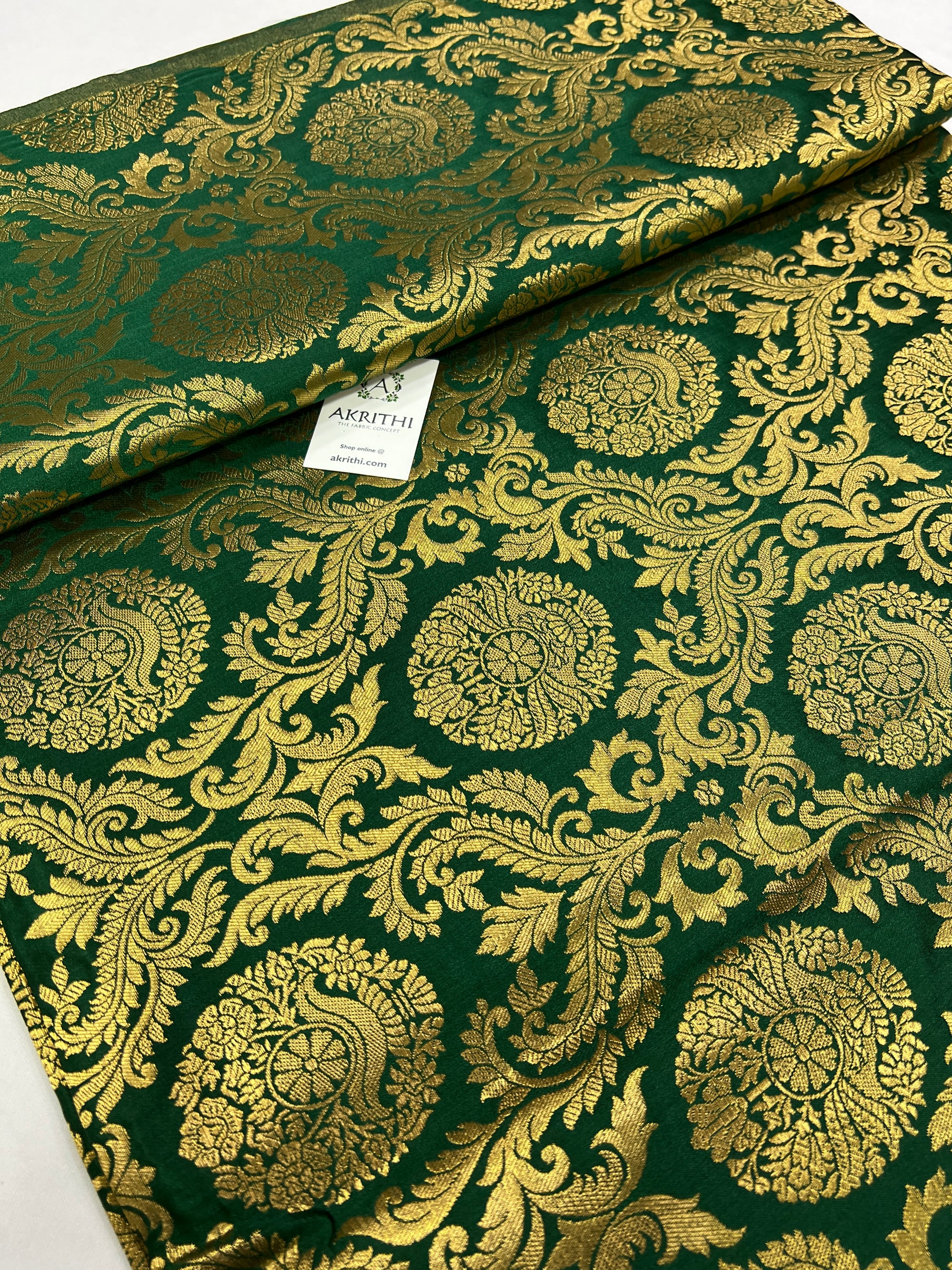 Handloom Banarasi brocade fabric 80 cms cut