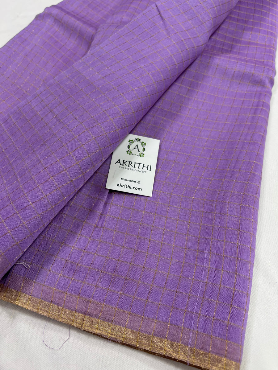 Pure chanderi checks saree