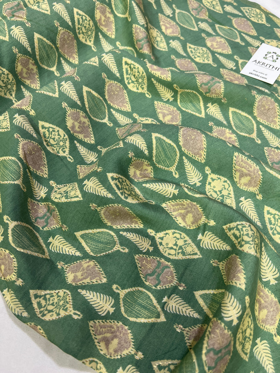 Printed silk fabric