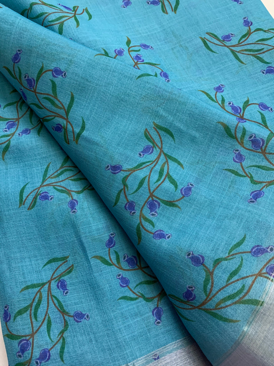 Floral Printed Linen fabric