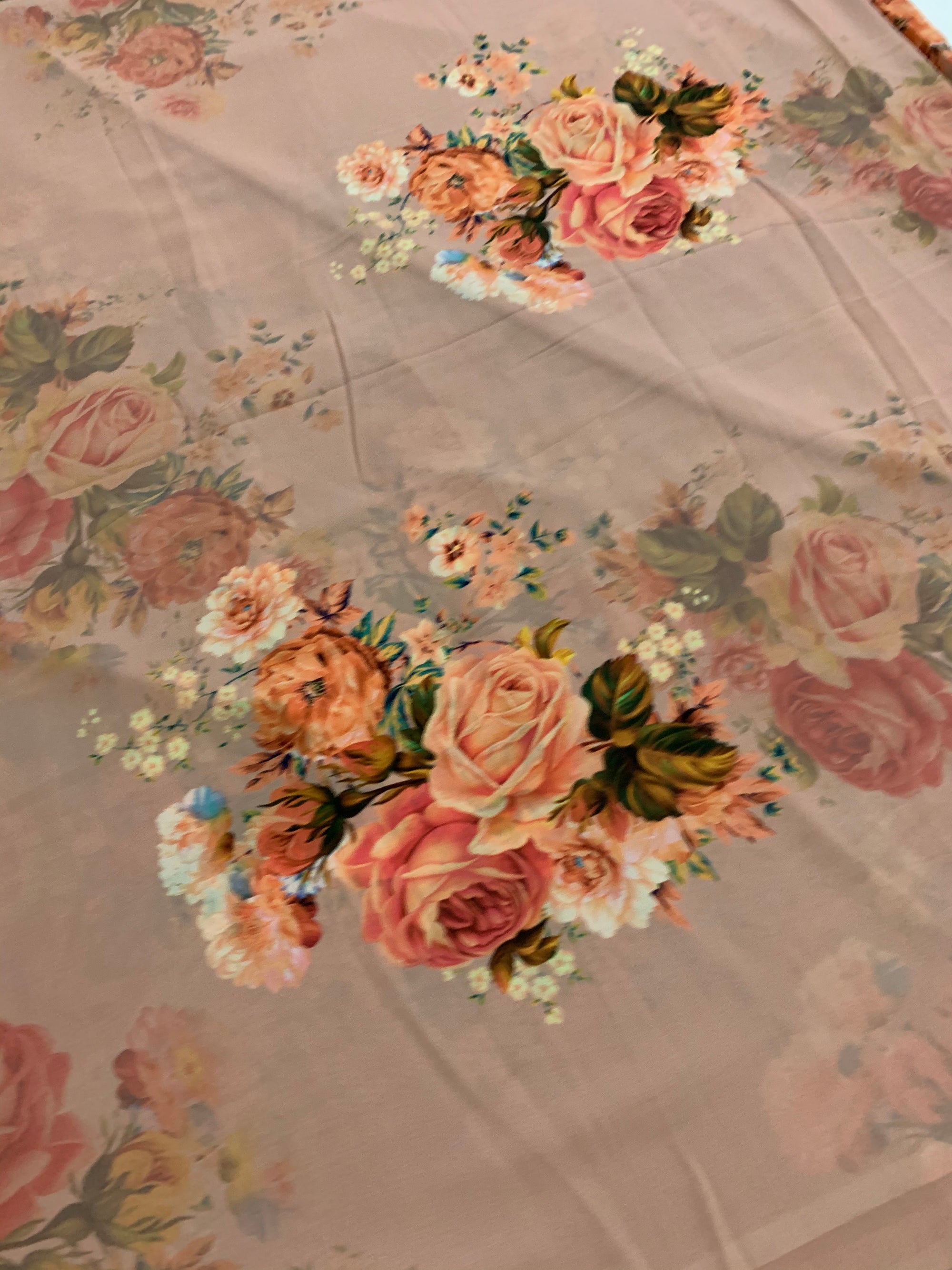 Digital floral Printed georgette fabric