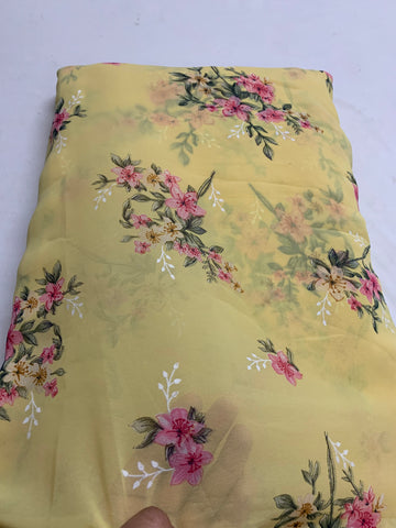 Digital floral Printed georgette fabric