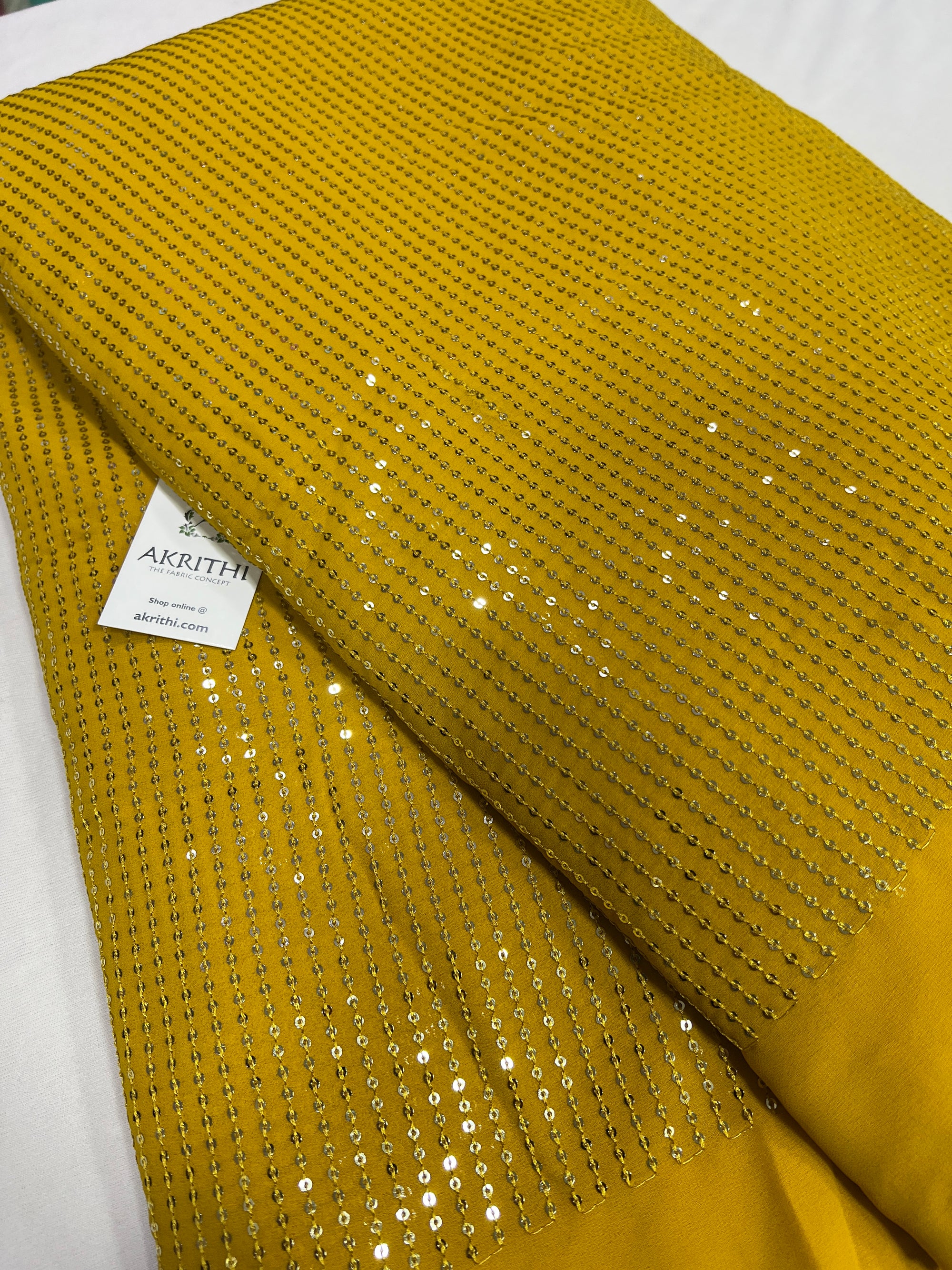 Sequins on Georgette fabric