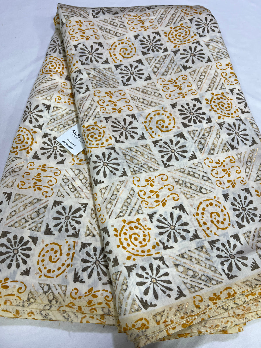 Printed silk fabric