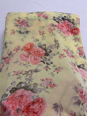 Digital floral Printed georgette fabric